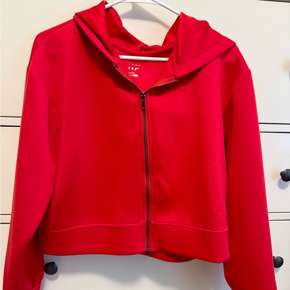 a new day Red Zip-Up Hooded Sweatshirt